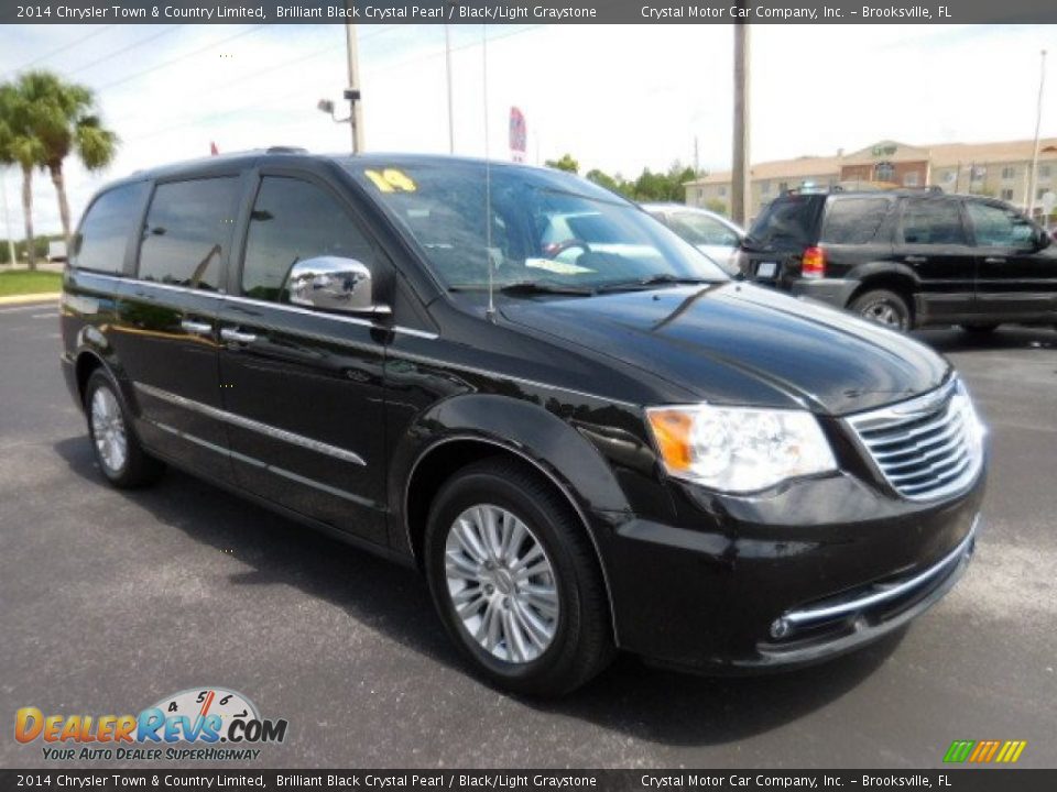 2014 Chrysler Town & Country Limited Brilliant Black Crystal Pearl / Black/Light Graystone Photo #13