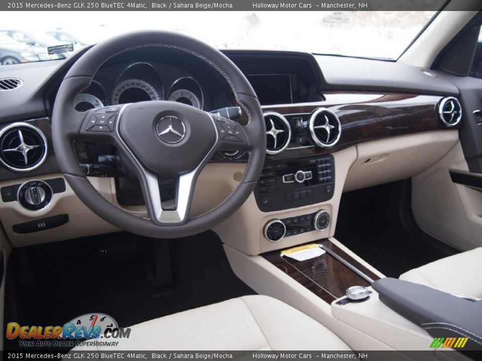 2015 Mercedes-Benz GLK 250 BlueTEC 4Matic Black / Sahara Beige/Mocha Photo #9