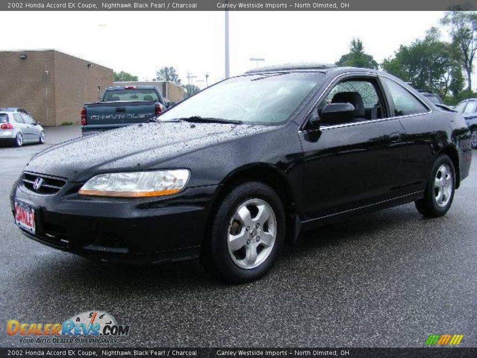 2002 Honda Accord EX Coupe Nighthawk Black Pearl / Charcoal Photo #1