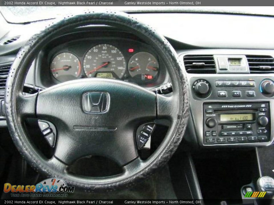 2002 Honda Accord EX Coupe Nighthawk Black Pearl / Charcoal Photo #14