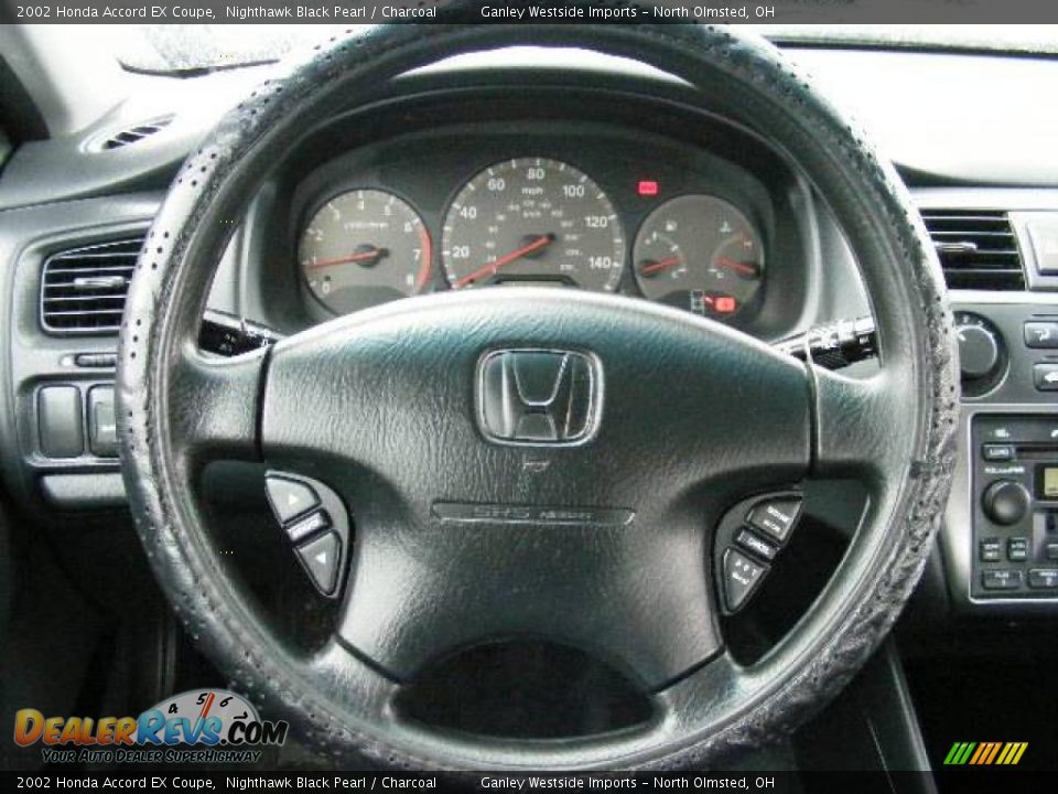 2002 Honda Accord EX Coupe Nighthawk Black Pearl / Charcoal Photo #15