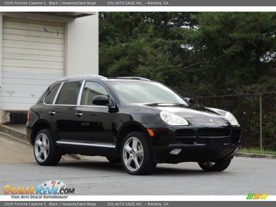 2006 Porsche Cayenne S Black / Havanna/Sand Beige Photo #2
