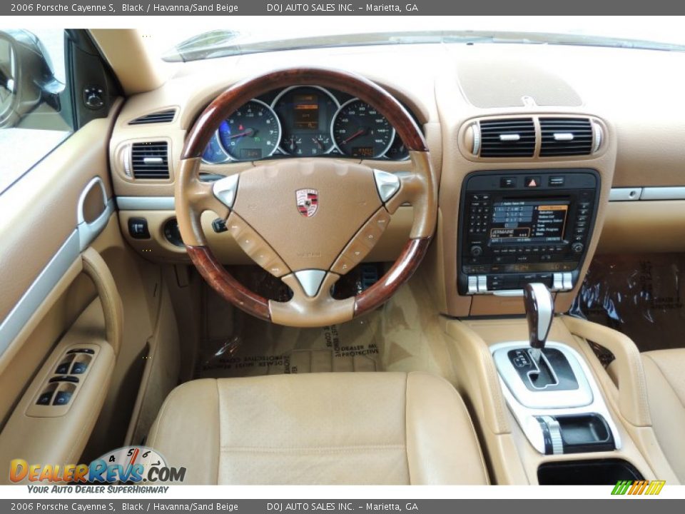 2006 Porsche Cayenne S Black / Havanna/Sand Beige Photo #13