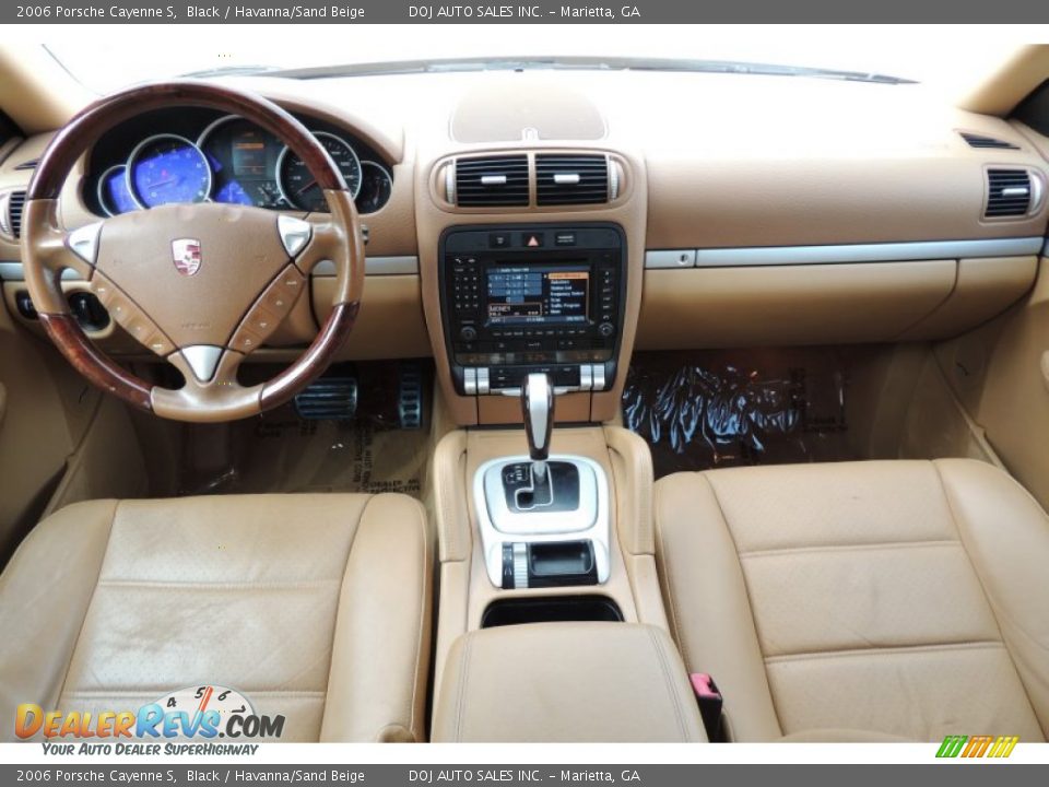 2006 Porsche Cayenne S Black / Havanna/Sand Beige Photo #18