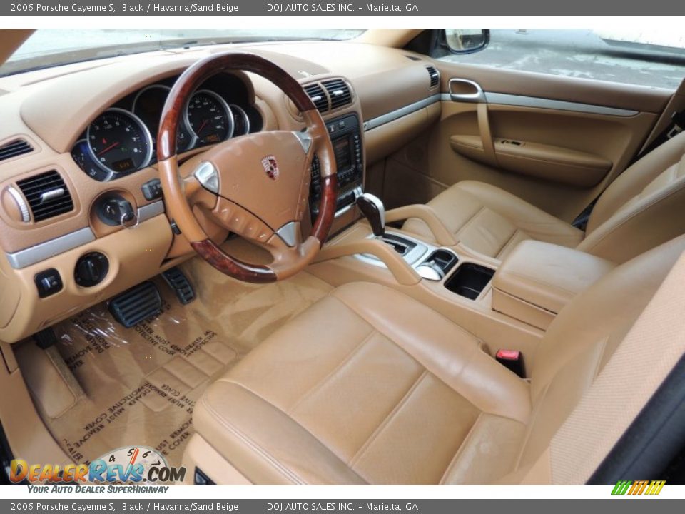 2006 Porsche Cayenne S Black / Havanna/Sand Beige Photo #19