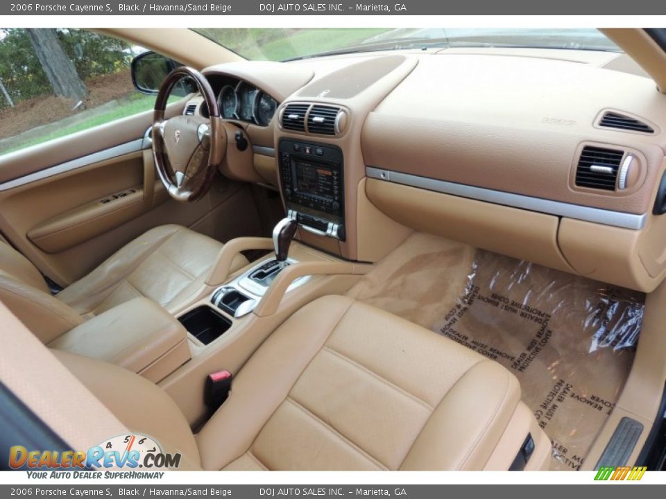 2006 Porsche Cayenne S Black / Havanna/Sand Beige Photo #20