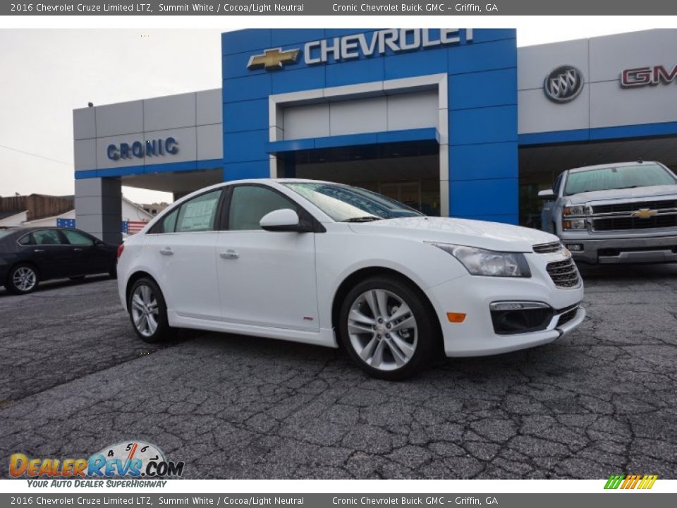 2016 Chevrolet Cruze Limited LTZ Summit White / Cocoa/Light Neutral Photo #1