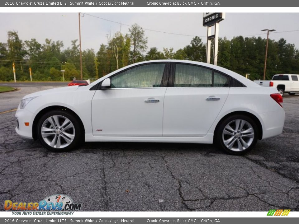 2016 Chevrolet Cruze Limited LTZ Summit White / Cocoa/Light Neutral Photo #4
