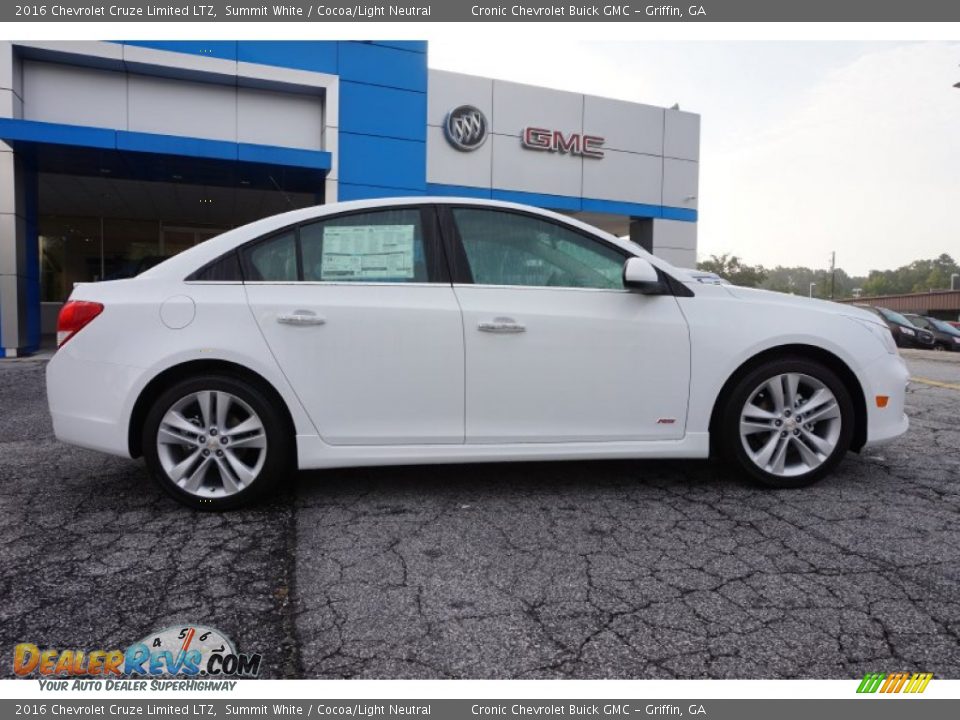 2016 Chevrolet Cruze Limited LTZ Summit White / Cocoa/Light Neutral Photo #8