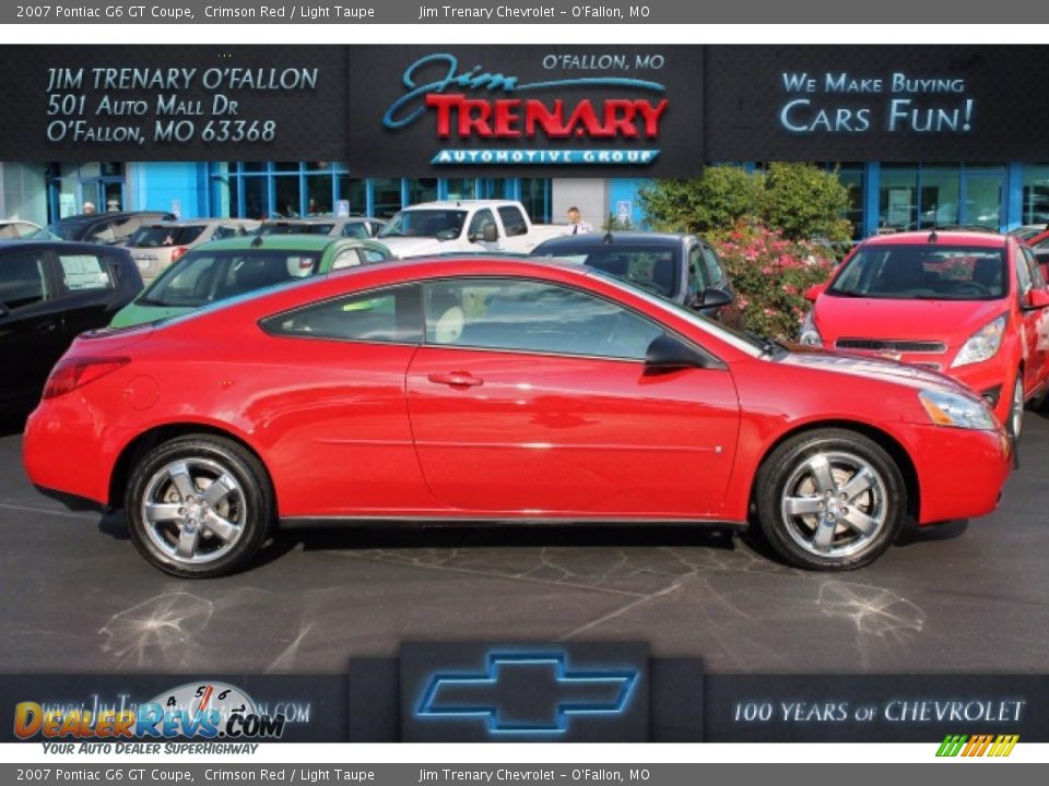 2007 Pontiac G6 GT Coupe Crimson Red / Light Taupe Photo #1