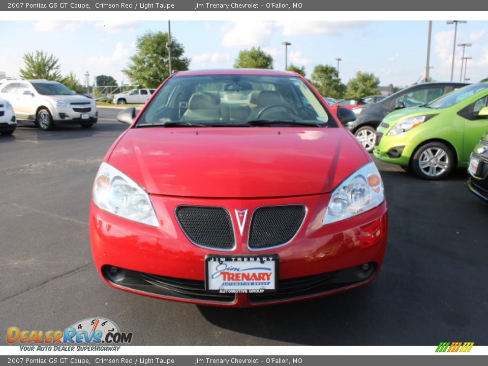 2007 Pontiac G6 GT Coupe Crimson Red / Light Taupe Photo #8