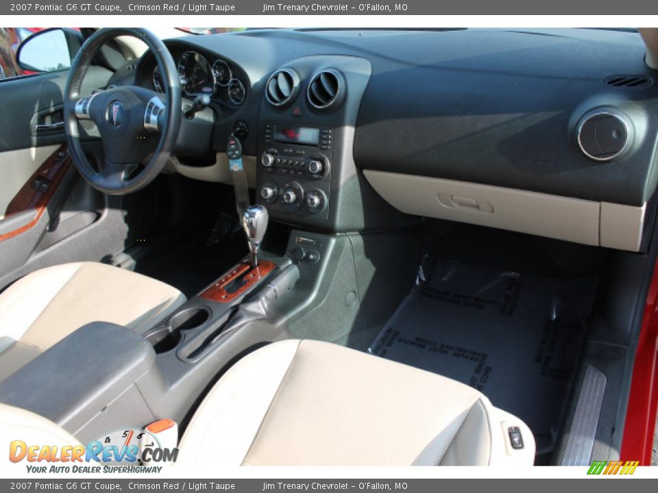 2007 Pontiac G6 GT Coupe Crimson Red / Light Taupe Photo #10