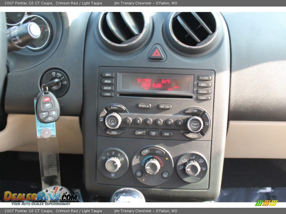 2007 Pontiac G6 GT Coupe Crimson Red / Light Taupe Photo #12