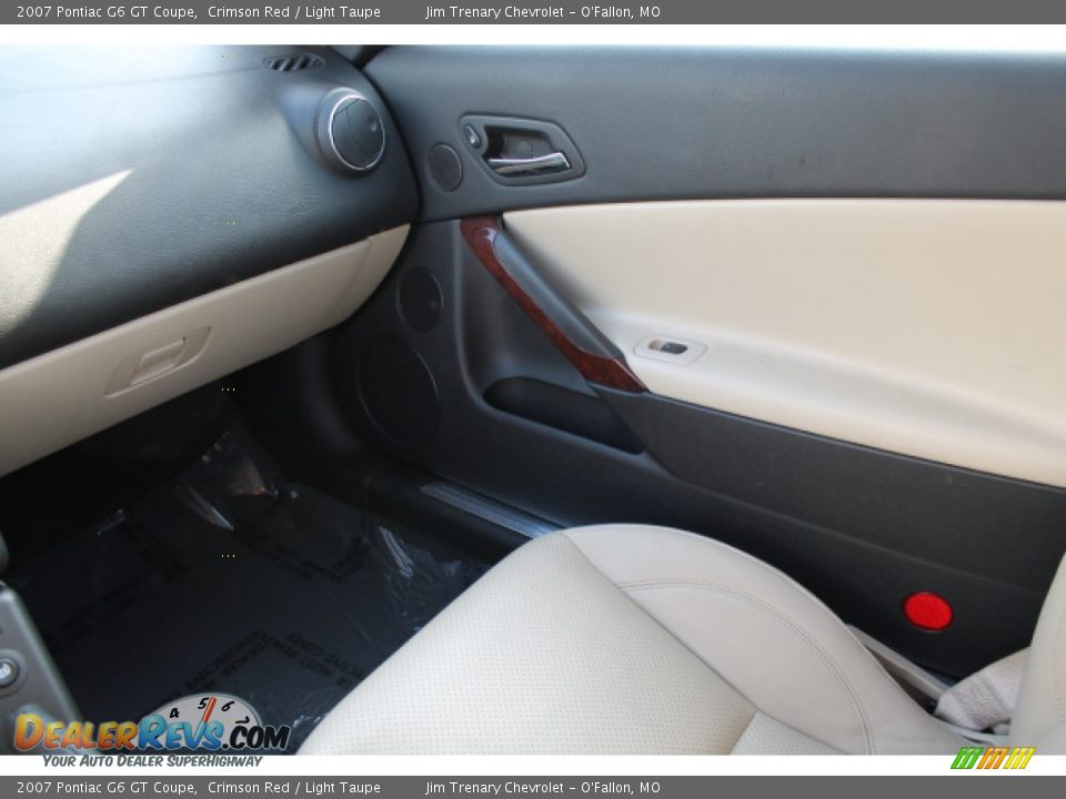 2007 Pontiac G6 GT Coupe Crimson Red / Light Taupe Photo #13