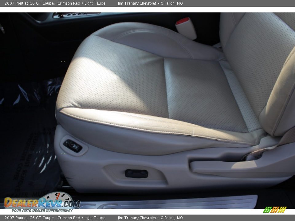 2007 Pontiac G6 GT Coupe Crimson Red / Light Taupe Photo #16