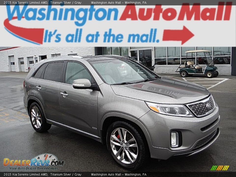 2015 Kia Sorento Limited AWD Titanium Silver / Gray Photo #1