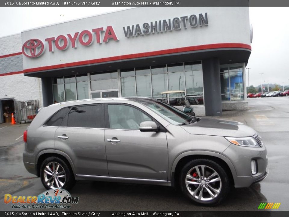 2015 Kia Sorento Limited AWD Titanium Silver / Gray Photo #2