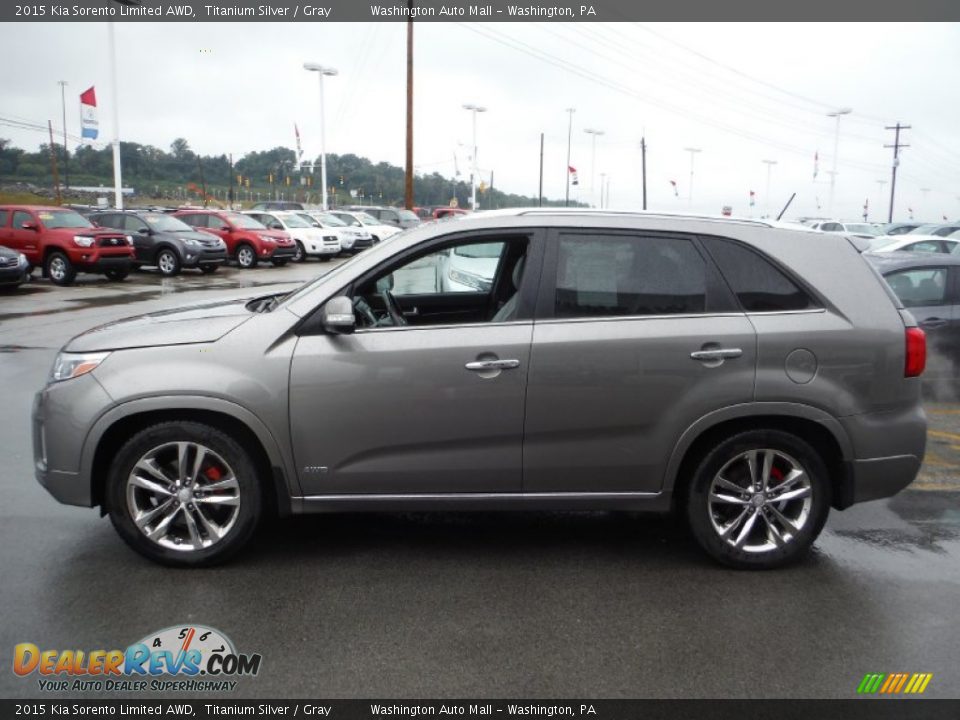 Titanium Silver 2015 Kia Sorento Limited AWD Photo #7