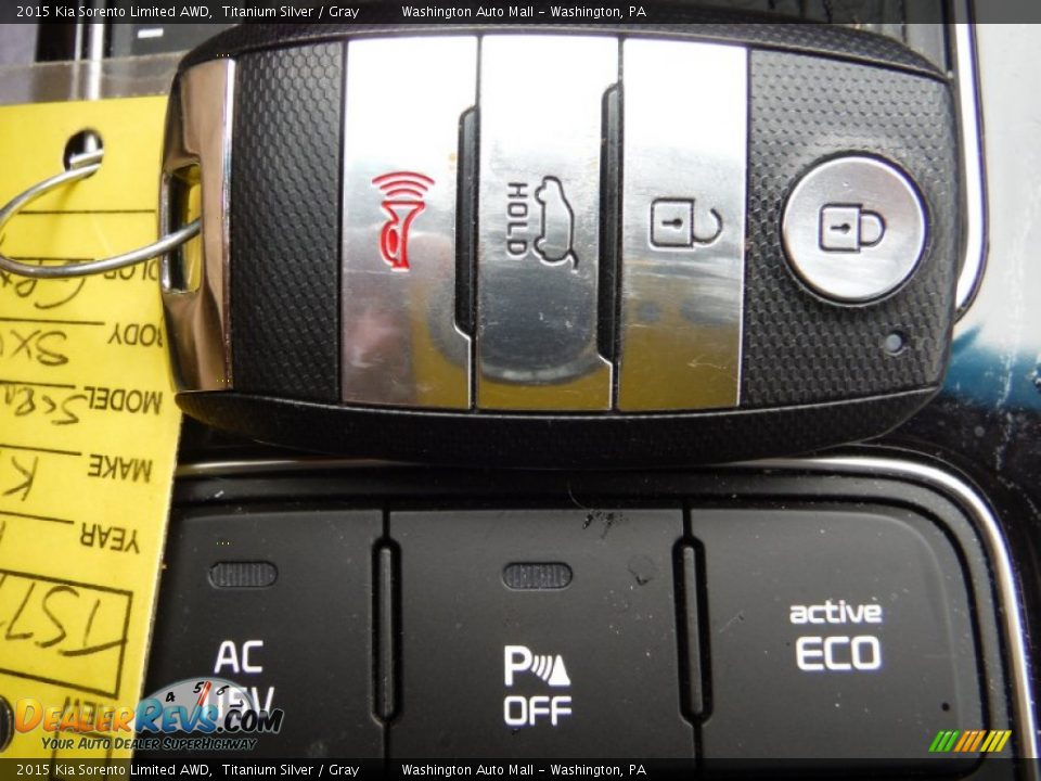 2015 Kia Sorento Limited AWD Titanium Silver / Gray Photo #23