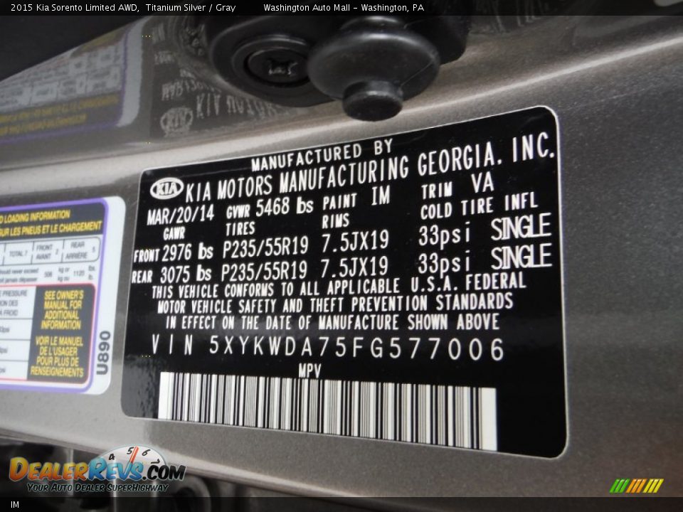 Kia Color Code IM Titanium Silver