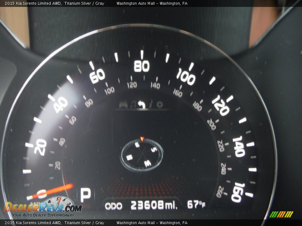 2015 Kia Sorento Limited AWD Titanium Silver / Gray Photo #25