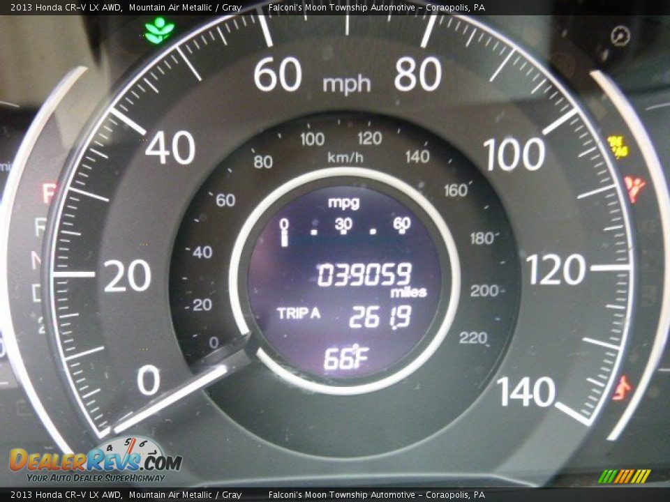 2013 Honda CR-V LX AWD Mountain Air Metallic / Gray Photo #5