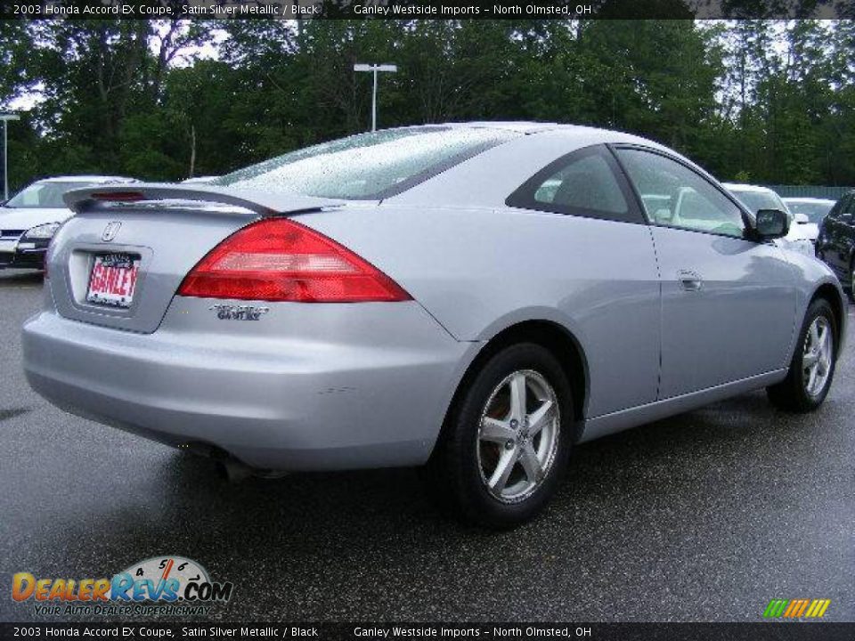 2003 Honda Accord EX Coupe Satin Silver Metallic / Black Photo #5