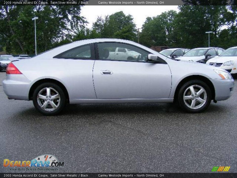 2003 Honda Accord EX Coupe Satin Silver Metallic / Black Photo #6