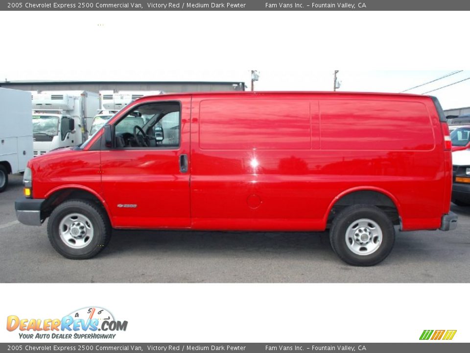 2005 Chevrolet Express 2500 Commercial Van Victory Red / Medium Dark Pewter Photo #9