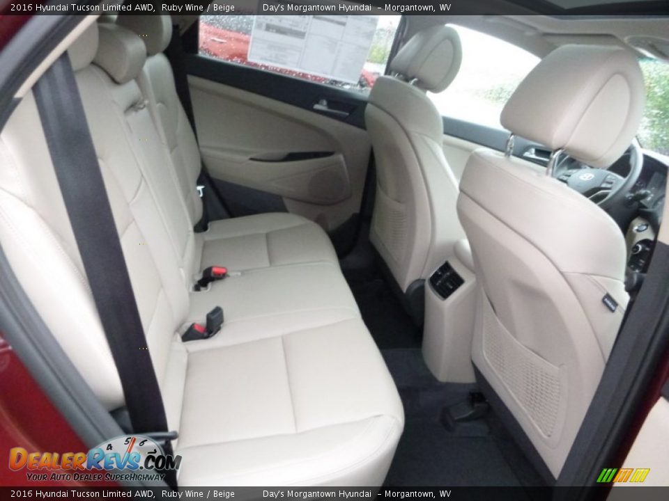 Rear Seat of 2016 Hyundai Tucson Limited AWD Photo #5