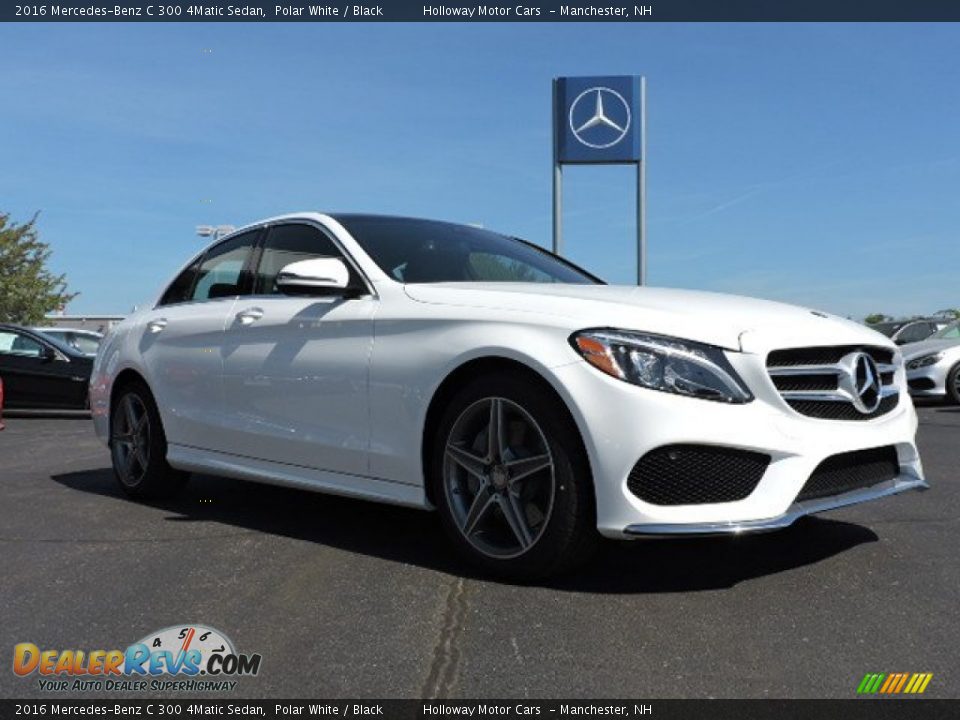 2016 Mercedes-Benz C 300 4Matic Sedan Polar White / Black Photo #3