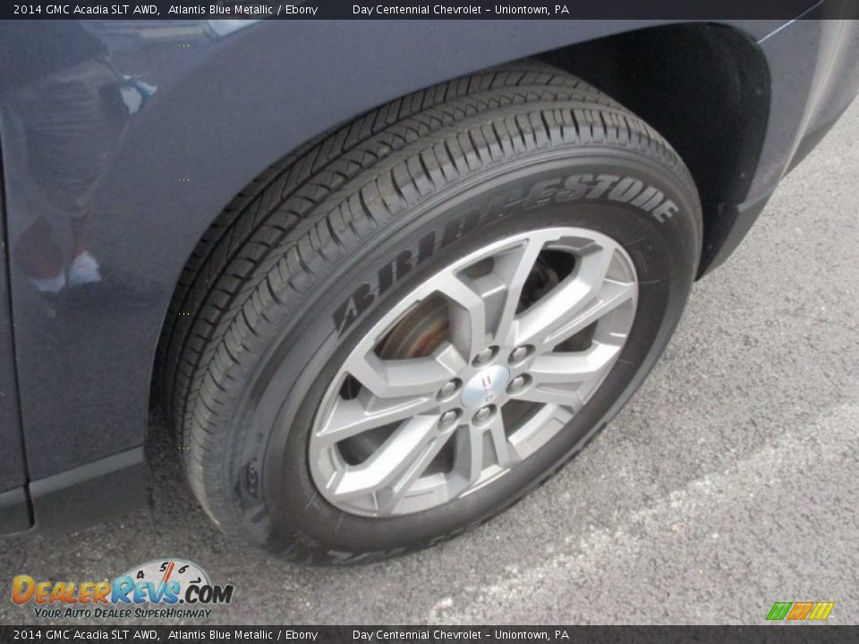 2014 GMC Acadia SLT AWD Atlantis Blue Metallic / Ebony Photo #3