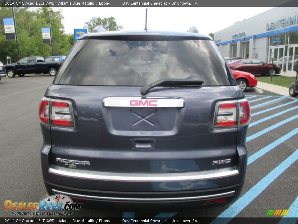 2014 GMC Acadia SLT AWD Atlantis Blue Metallic / Ebony Photo #6