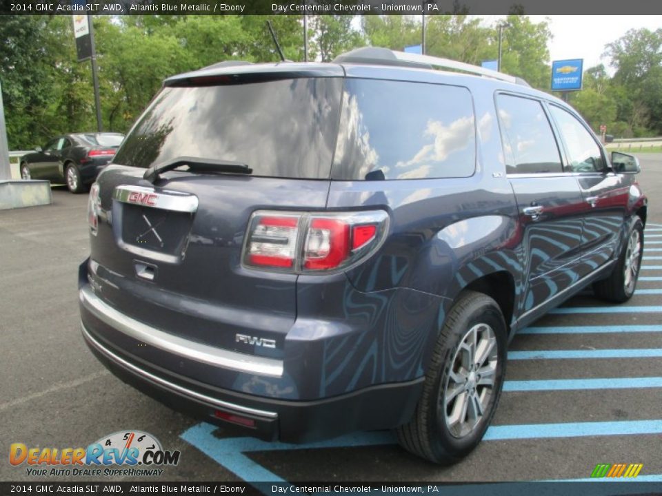 2014 GMC Acadia SLT AWD Atlantis Blue Metallic / Ebony Photo #8