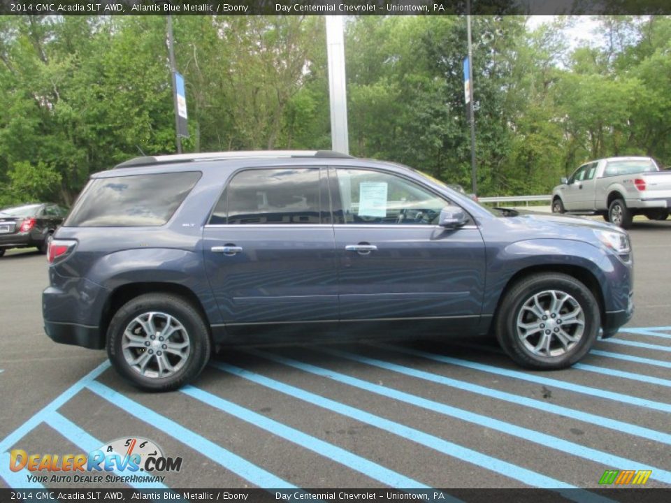 2014 GMC Acadia SLT AWD Atlantis Blue Metallic / Ebony Photo #13