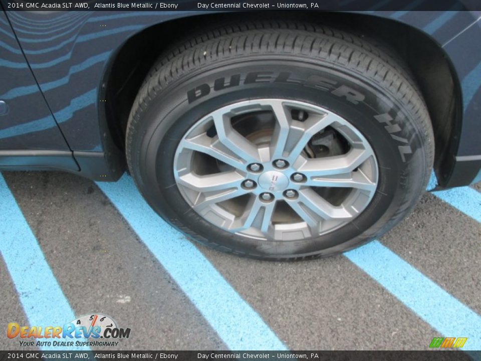 2014 GMC Acadia SLT AWD Atlantis Blue Metallic / Ebony Photo #14