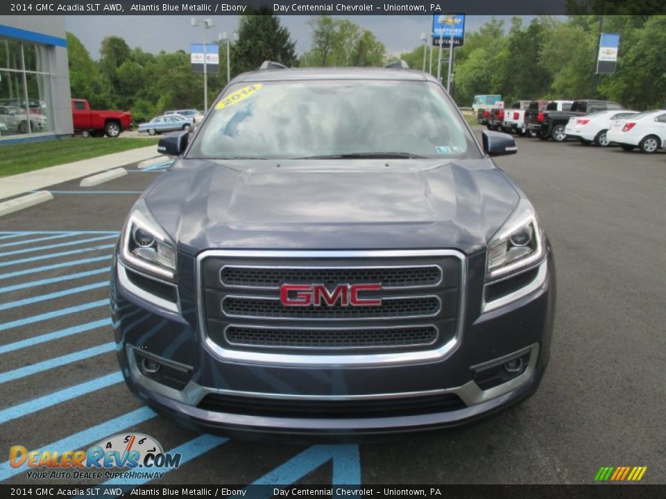 2014 GMC Acadia SLT AWD Atlantis Blue Metallic / Ebony Photo #16
