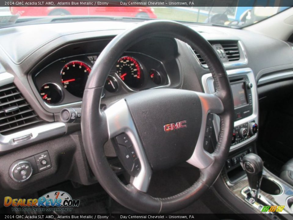 2014 GMC Acadia SLT AWD Atlantis Blue Metallic / Ebony Photo #23