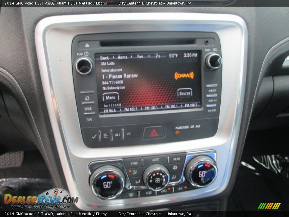 2014 GMC Acadia SLT AWD Atlantis Blue Metallic / Ebony Photo #25