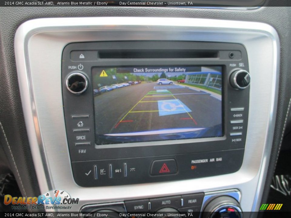 2014 GMC Acadia SLT AWD Atlantis Blue Metallic / Ebony Photo #26