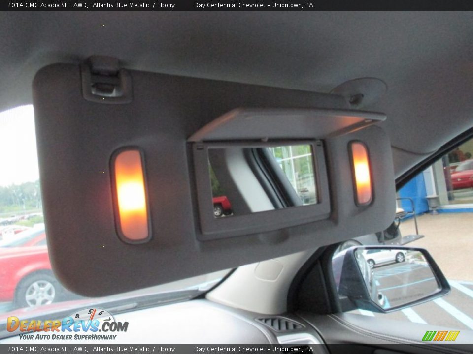 2014 GMC Acadia SLT AWD Atlantis Blue Metallic / Ebony Photo #27