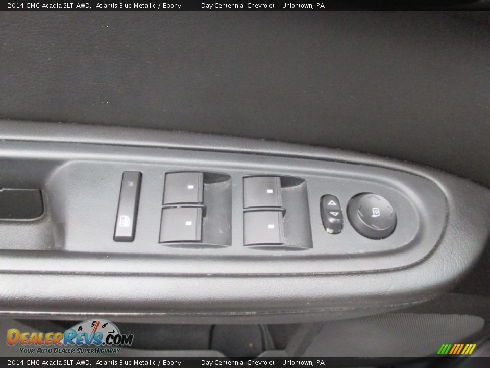 2014 GMC Acadia SLT AWD Atlantis Blue Metallic / Ebony Photo #33