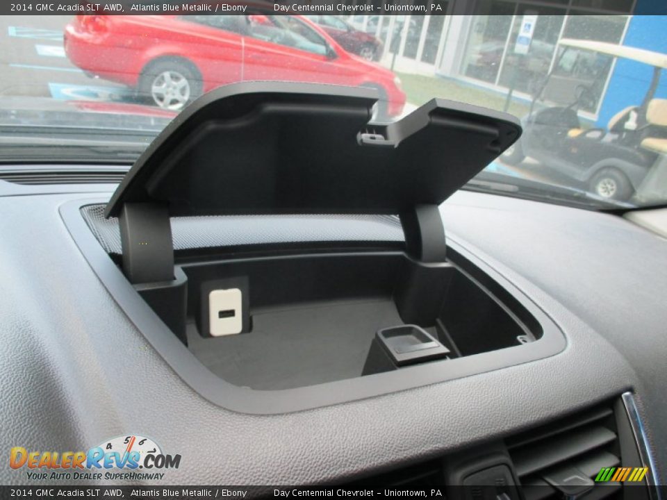 2014 GMC Acadia SLT AWD Atlantis Blue Metallic / Ebony Photo #35