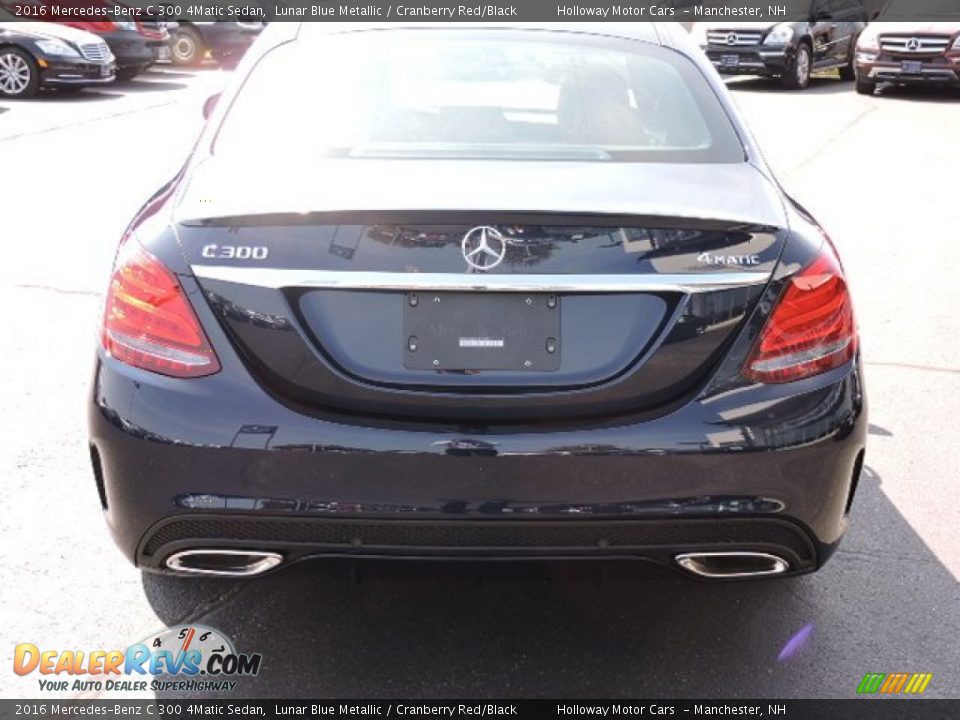 2016 Mercedes-Benz C 300 4Matic Sedan Lunar Blue Metallic / Cranberry Red/Black Photo #3