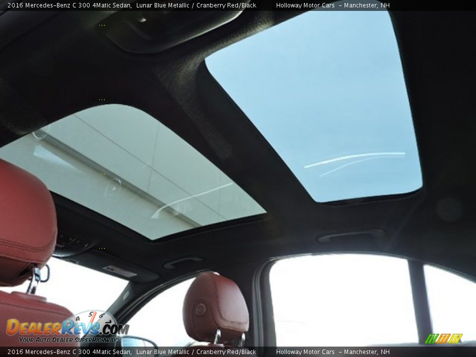 2016 Mercedes-Benz C 300 4Matic Sedan Lunar Blue Metallic / Cranberry Red/Black Photo #8