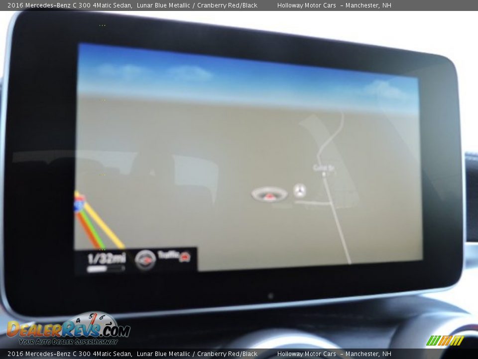 2016 Mercedes-Benz C 300 4Matic Sedan Lunar Blue Metallic / Cranberry Red/Black Photo #13
