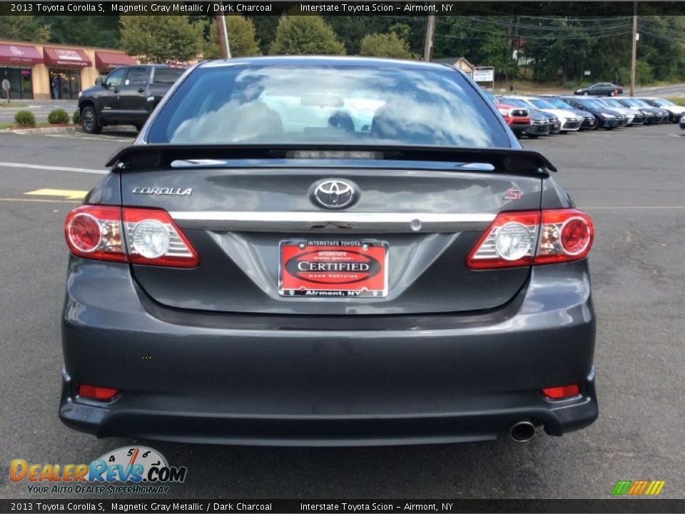 2013 Toyota Corolla S Magnetic Gray Metallic / Dark Charcoal Photo #5