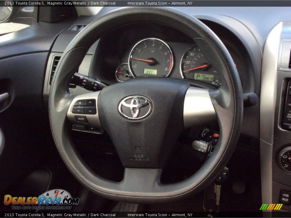 2013 Toyota Corolla S Magnetic Gray Metallic / Dark Charcoal Photo #12