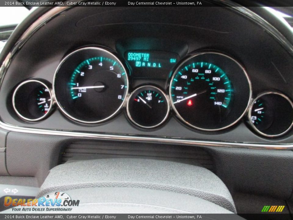 2014 Buick Enclave Leather AWD Cyber Gray Metallic / Ebony Photo #33