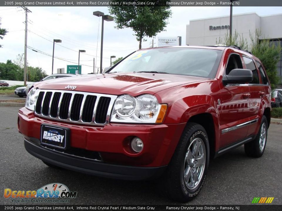 2005 Jeep Grand Cherokee Limited 4x4 Inferno Red Crystal Pearl / Medium Slate Gray Photo #1